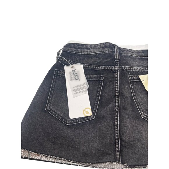 PTCL Women’s Double Waist Denim Miniskirt, Black, Sz. S - Picture 9 of 11